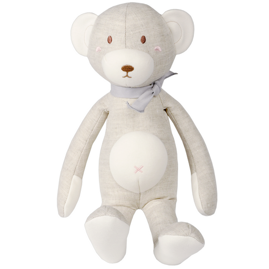 organic linen stuffed animals toy teddy bear baby gifts