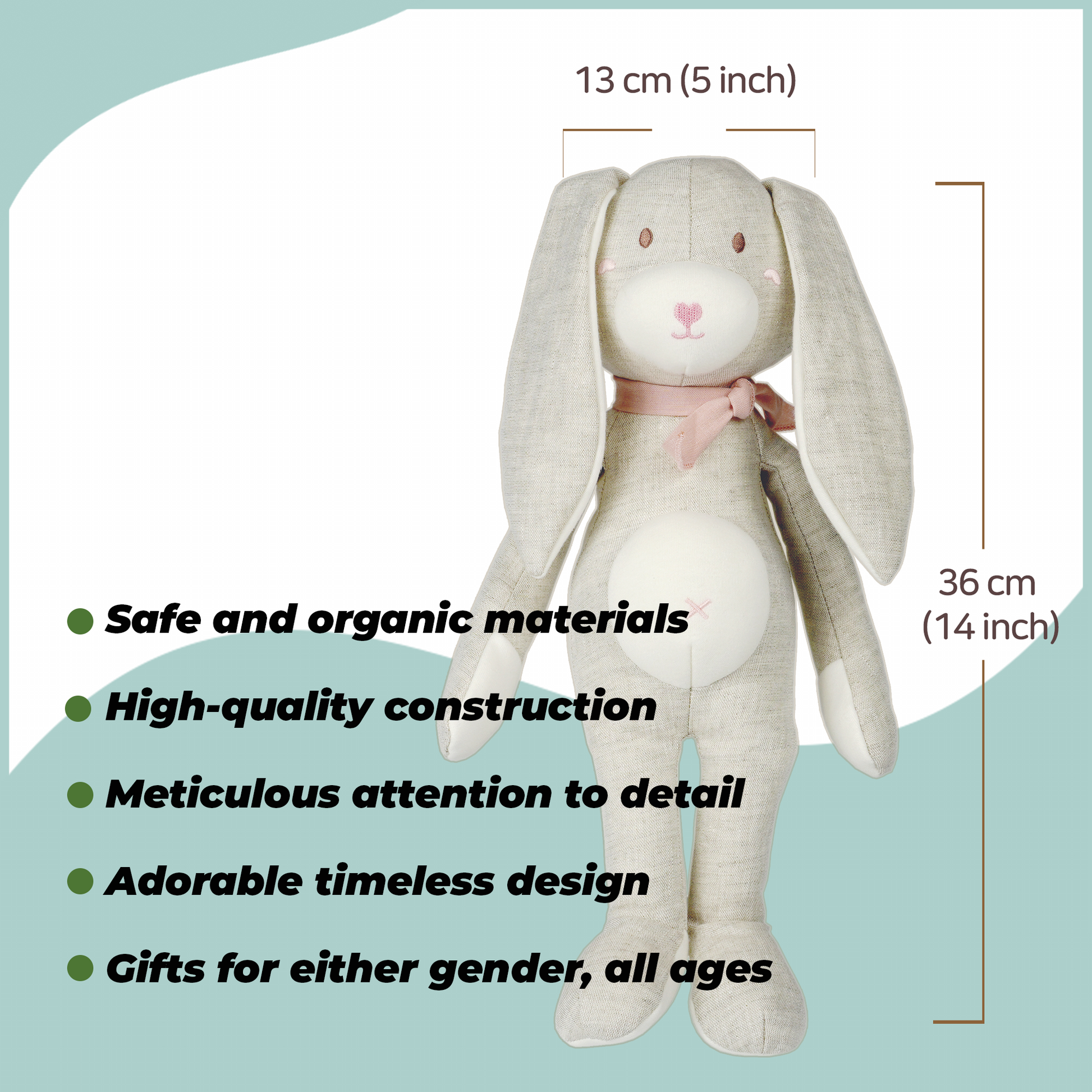 organic linen stuffed animals toy easter bunny