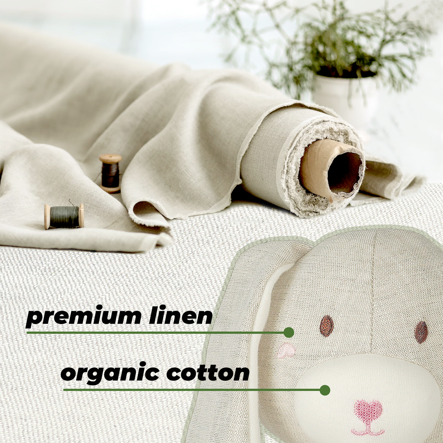 organic linen stuffed animals toy easter bunny baby gifts